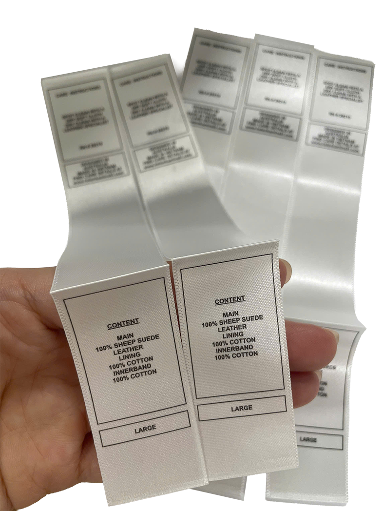 Tem satin dệt biên