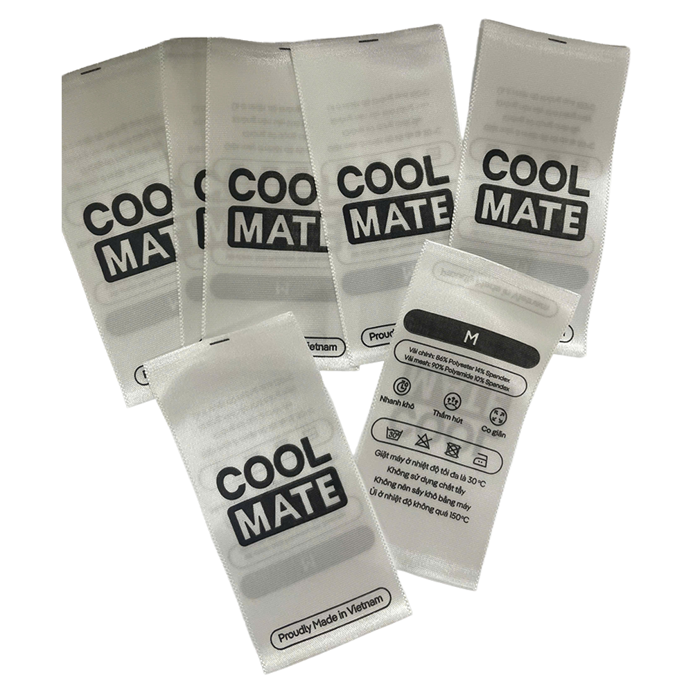 Tem satin dệt biên