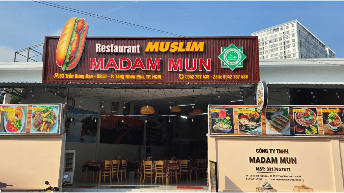 RESTAURANT MUSLIM MADAM MUN | Vietnam Halal Directory