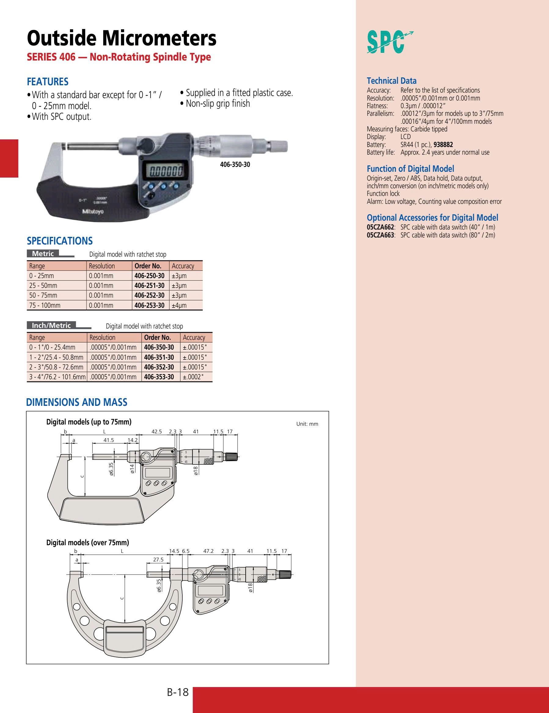 406-350-30 Panme đo ngoài Mitutoyo
