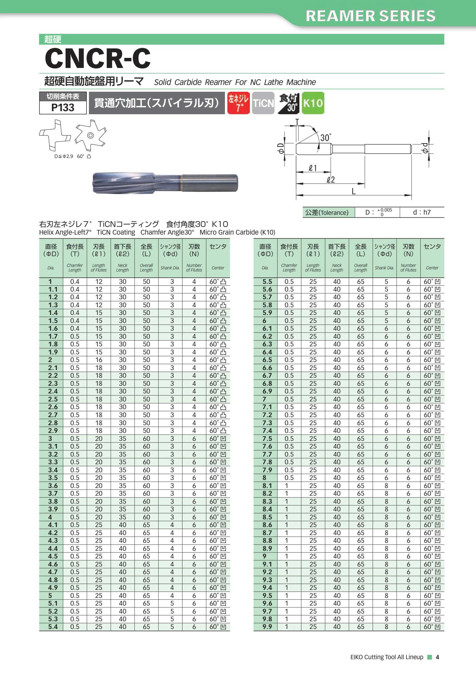 Dao doa EIKOSHA CNCR-C 8.0 hợp kim
