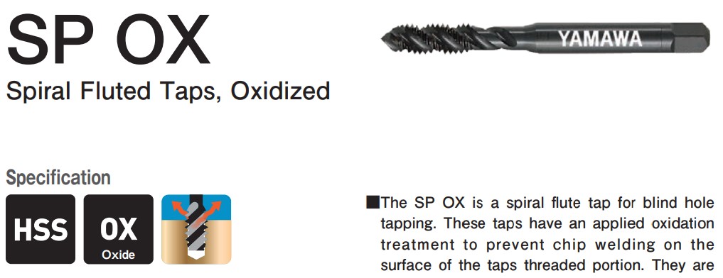 Mũi taro xoắn SP OX Yamawa - giải pháp tạo ren lỗ mù đa dụng