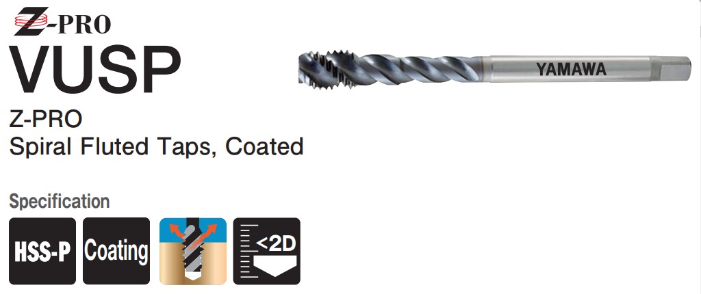 Mũi taro xoắn VUSP Yamawa - taro ren lỗ mù hiệu suất cao vượt trội