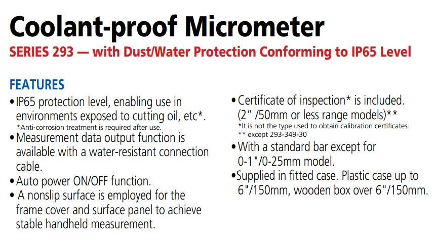 Panme điện tử Mitutoyo 293-330-30