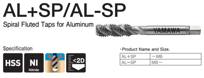 Mũi taro nhôm AL+SP/AL-SP Yamawa - Taro xoắn nhôm hiệu quả