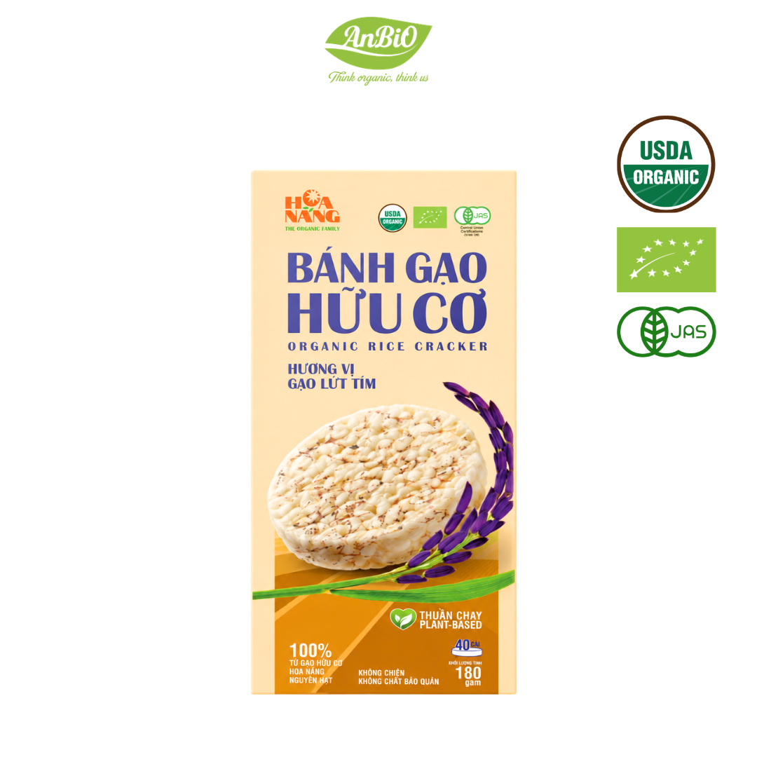 Bánh gạo hữu cơ Hoa Nắng vị lứt tím