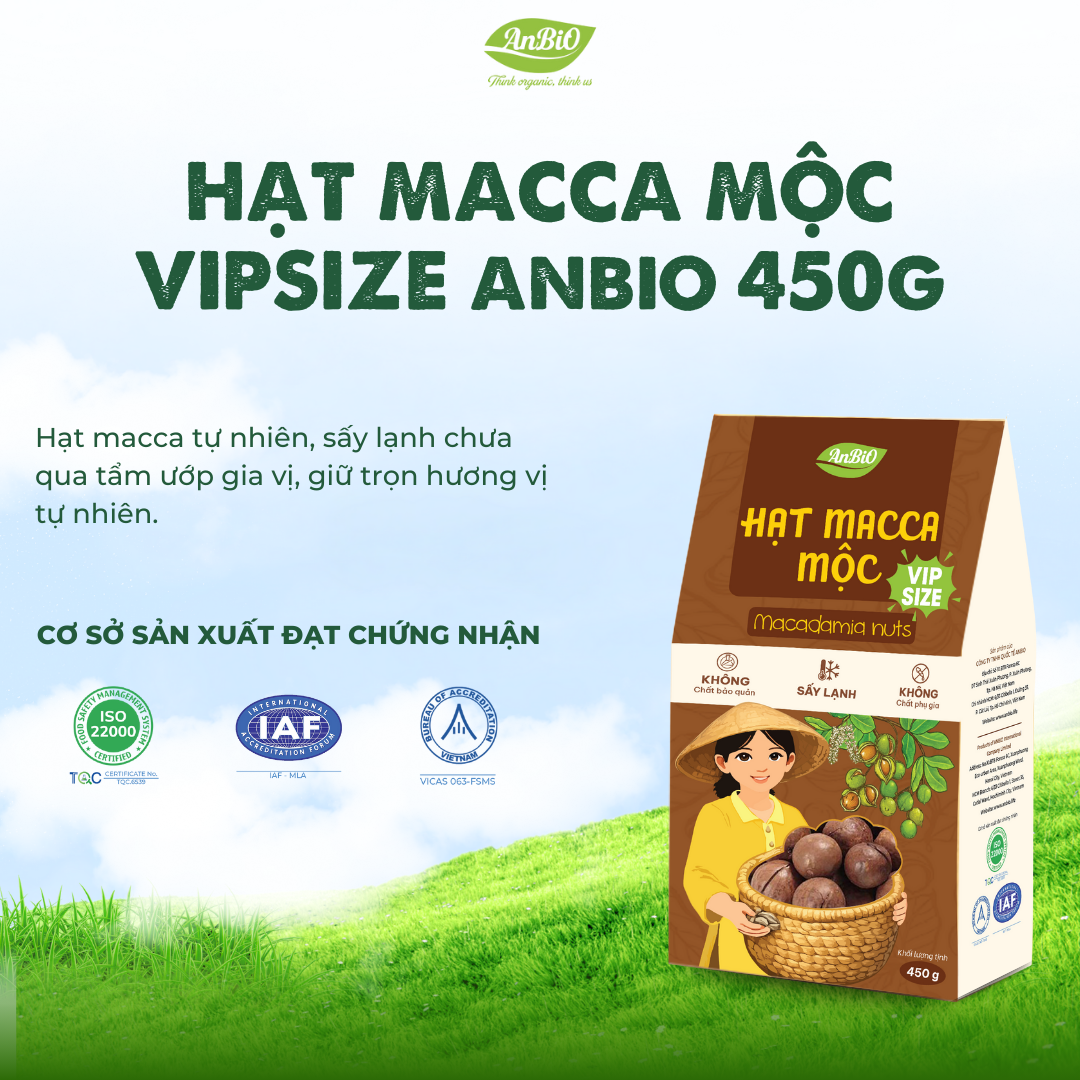 Hạt Macca Mộc Vip Size - 450g