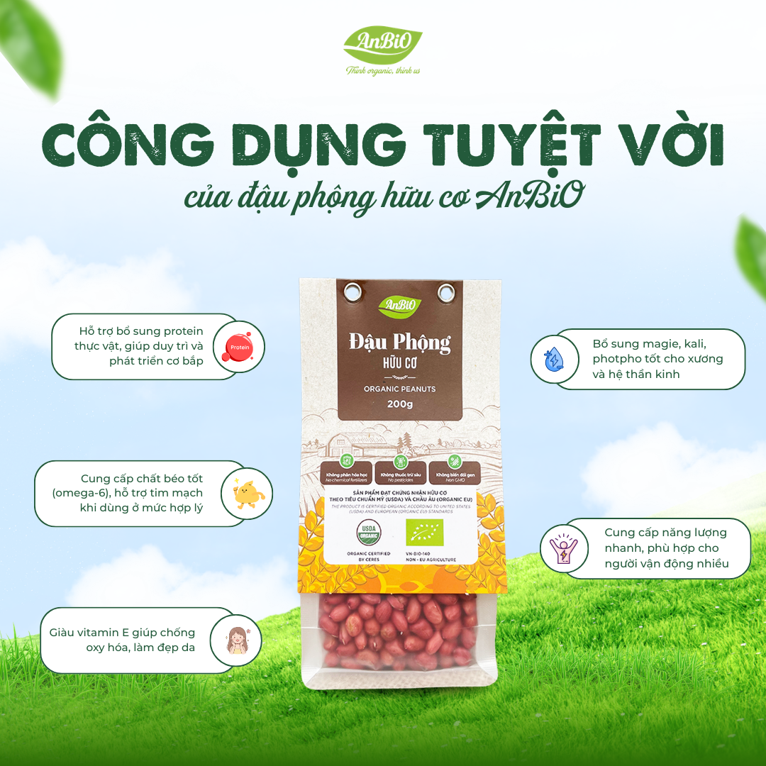 Đậu phộng hữu cơ AnBiO 200g
