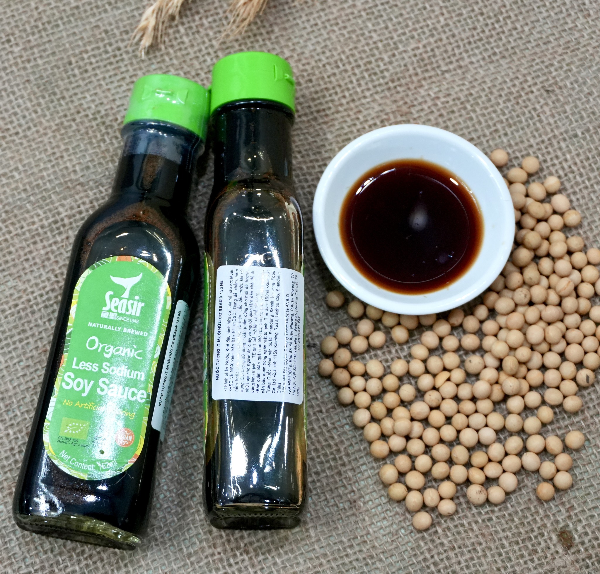 Nước tương hữu cơ ít muối Seasir 152ml