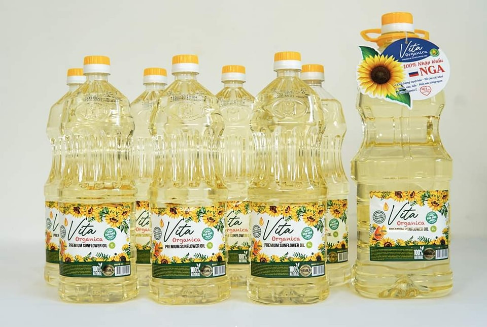 Dầu hướng dương cao cấp Vita Organica 1L (Chai)