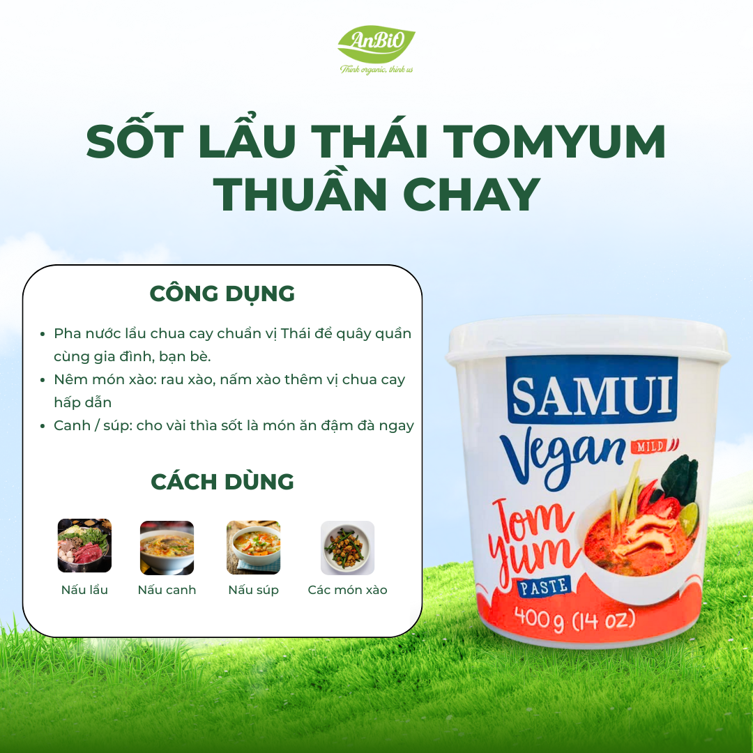 Sốt Lẩu Tom Yum Thuần Chay / Tom Yum Paste Samui