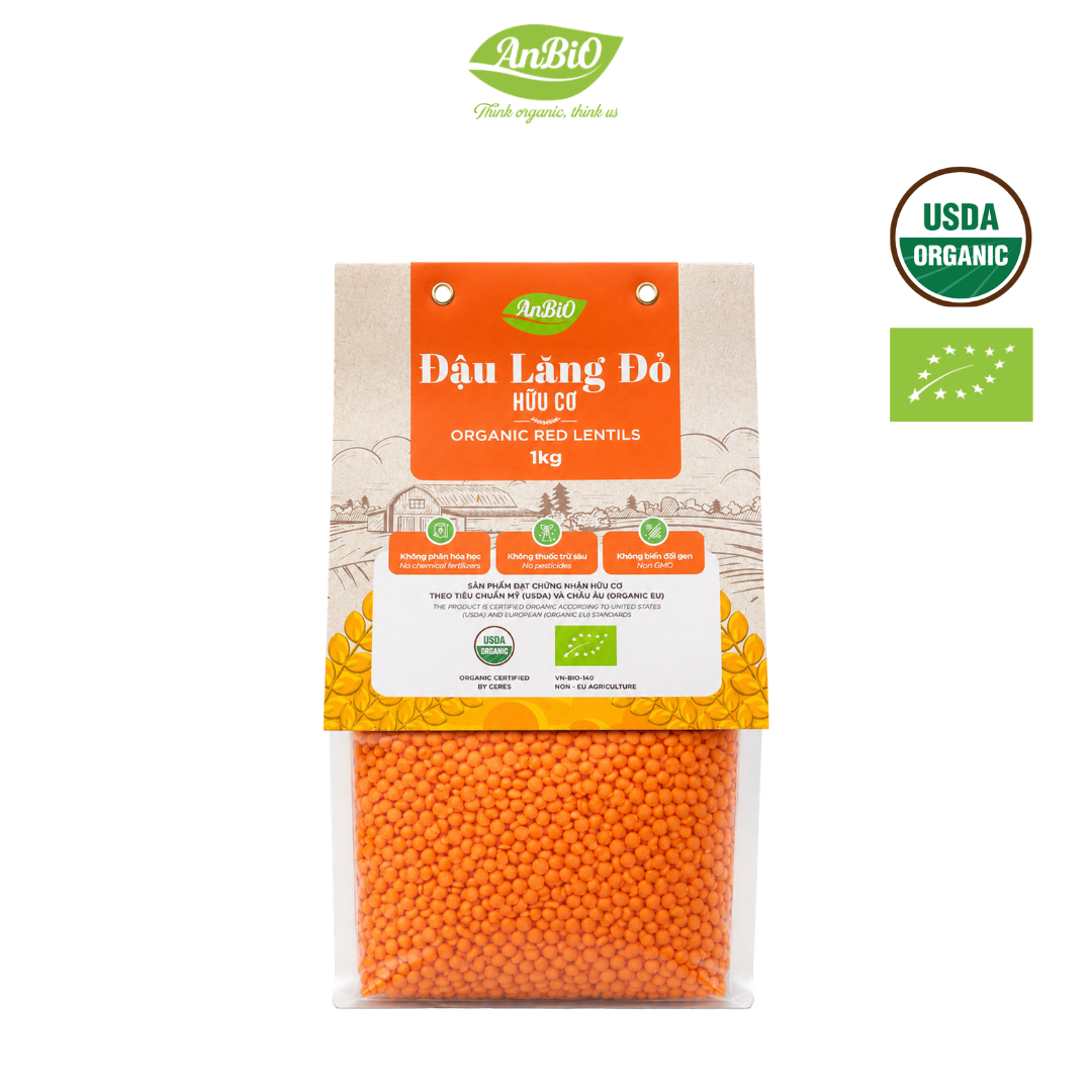 Đậu lăng đỏ hữu cơ Anbio 1kg