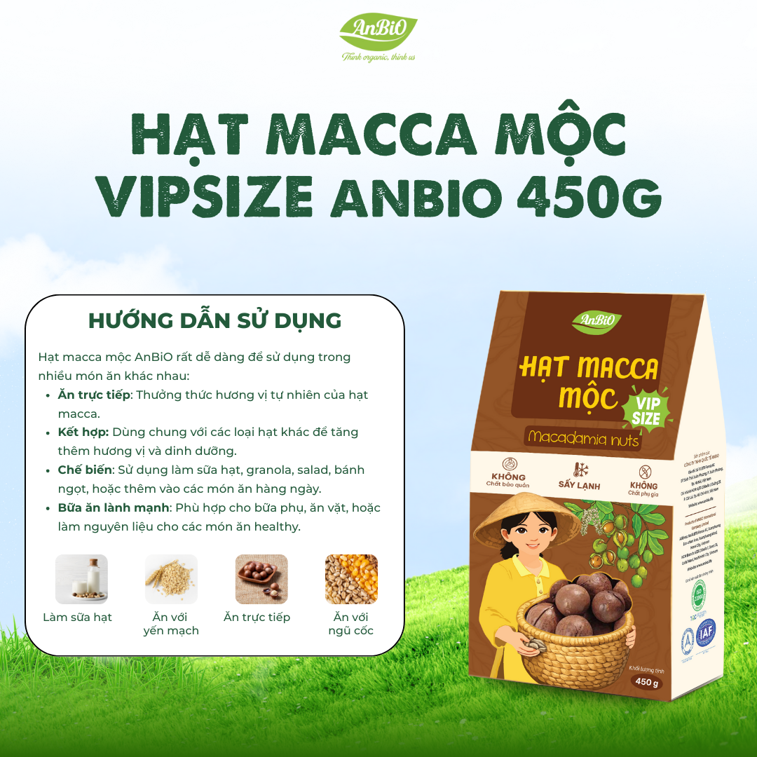 Hạt Macca Mộc Vip Size - 450g