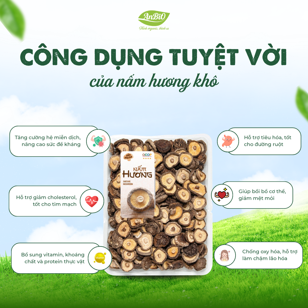 Nấm hương khô (S) khay 50g/100g/200g