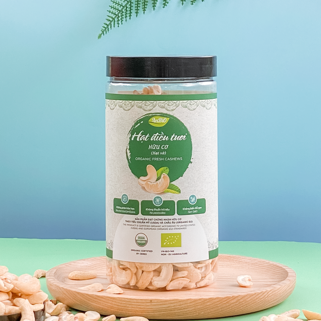 Hạt điều nhân trắng hữu cơ WS hạt vỡ 500g