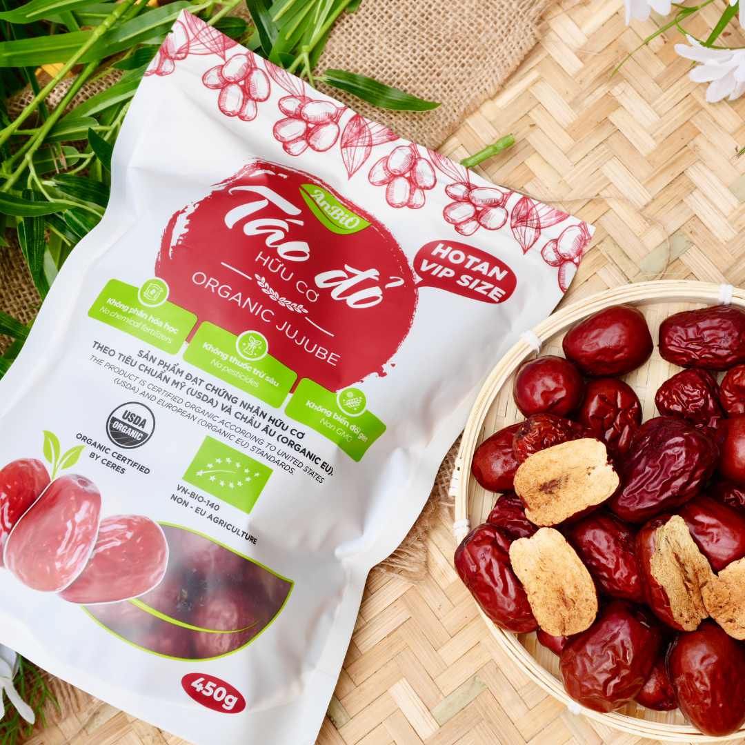 TÁO ĐỎ HOTAN HỮU CƠ VIP SIZE ANBIO 450G ( 8-9 quả /100g)