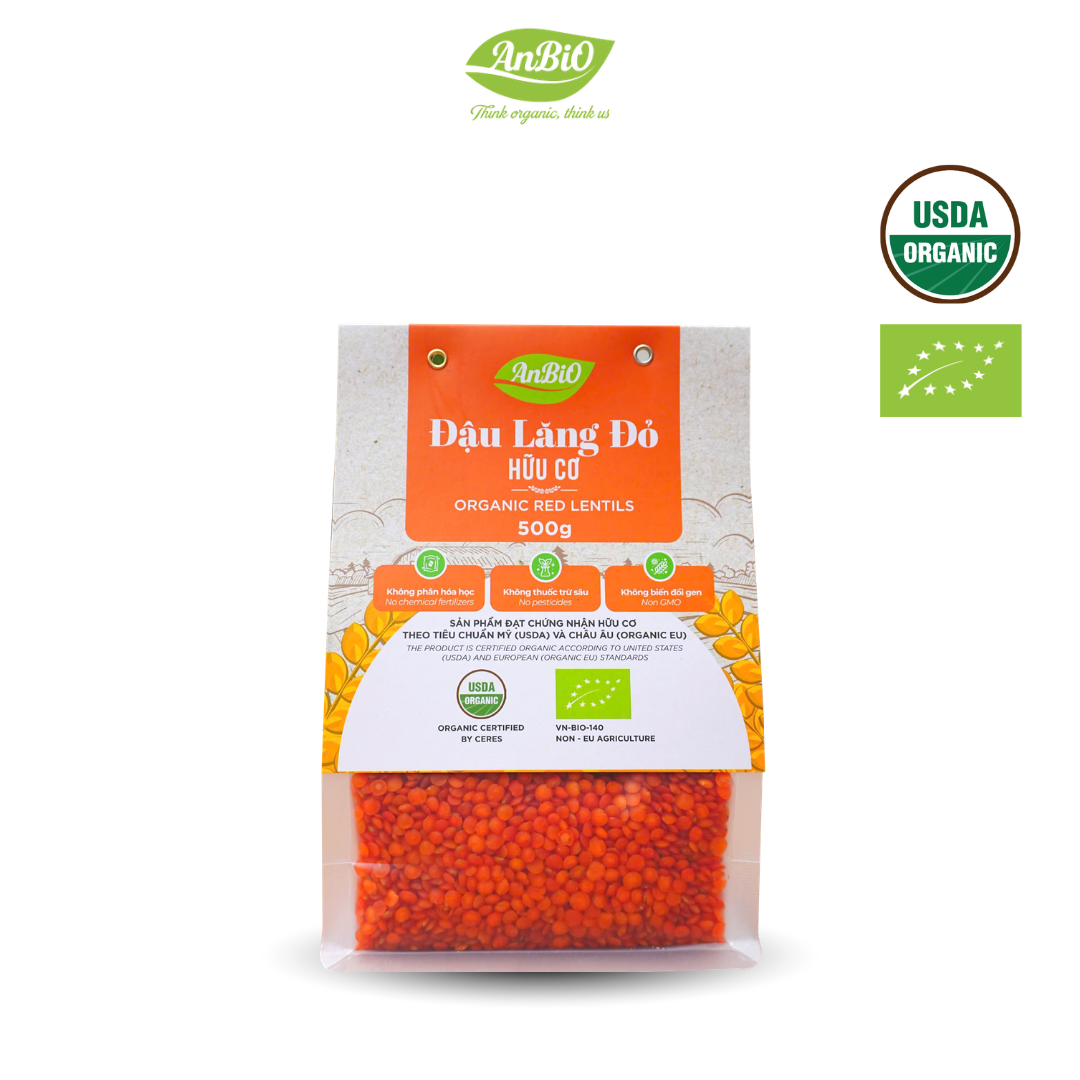 Đậu lăng đỏ hữu cơ 500g