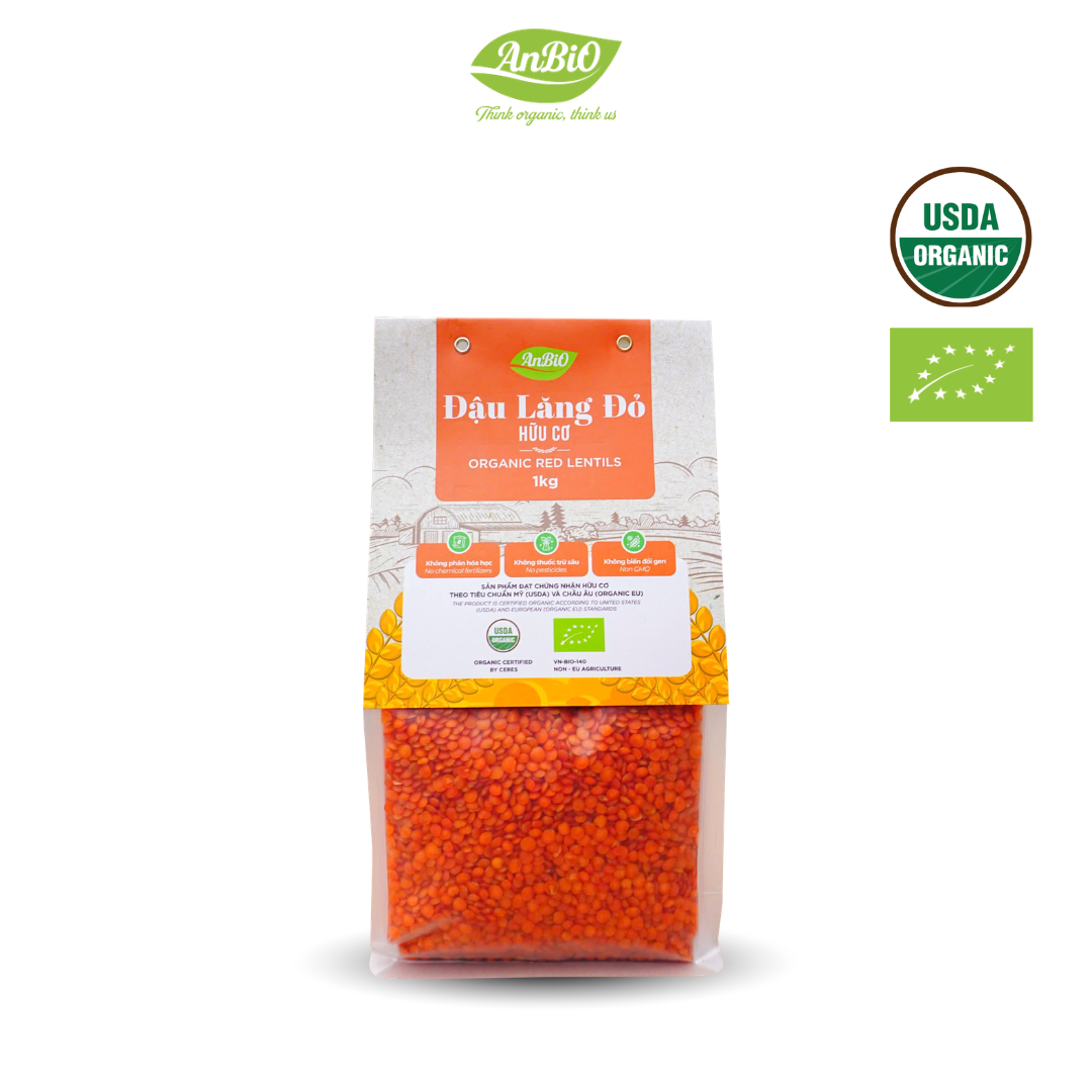 Đậu lăng đỏ hữu cơ Anbio 1kg