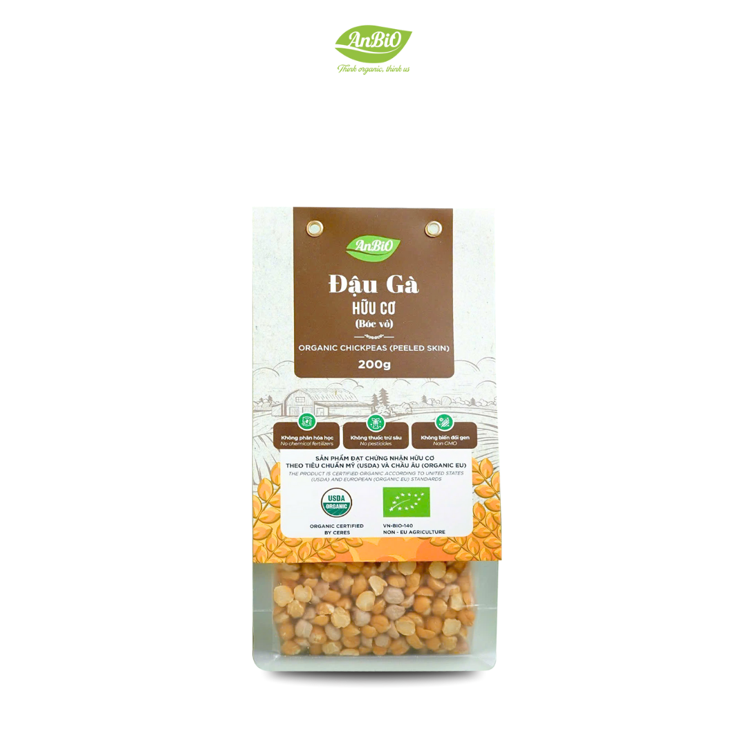 Đậu gà hữu cơ Anbio 200g (bóc vỏ)