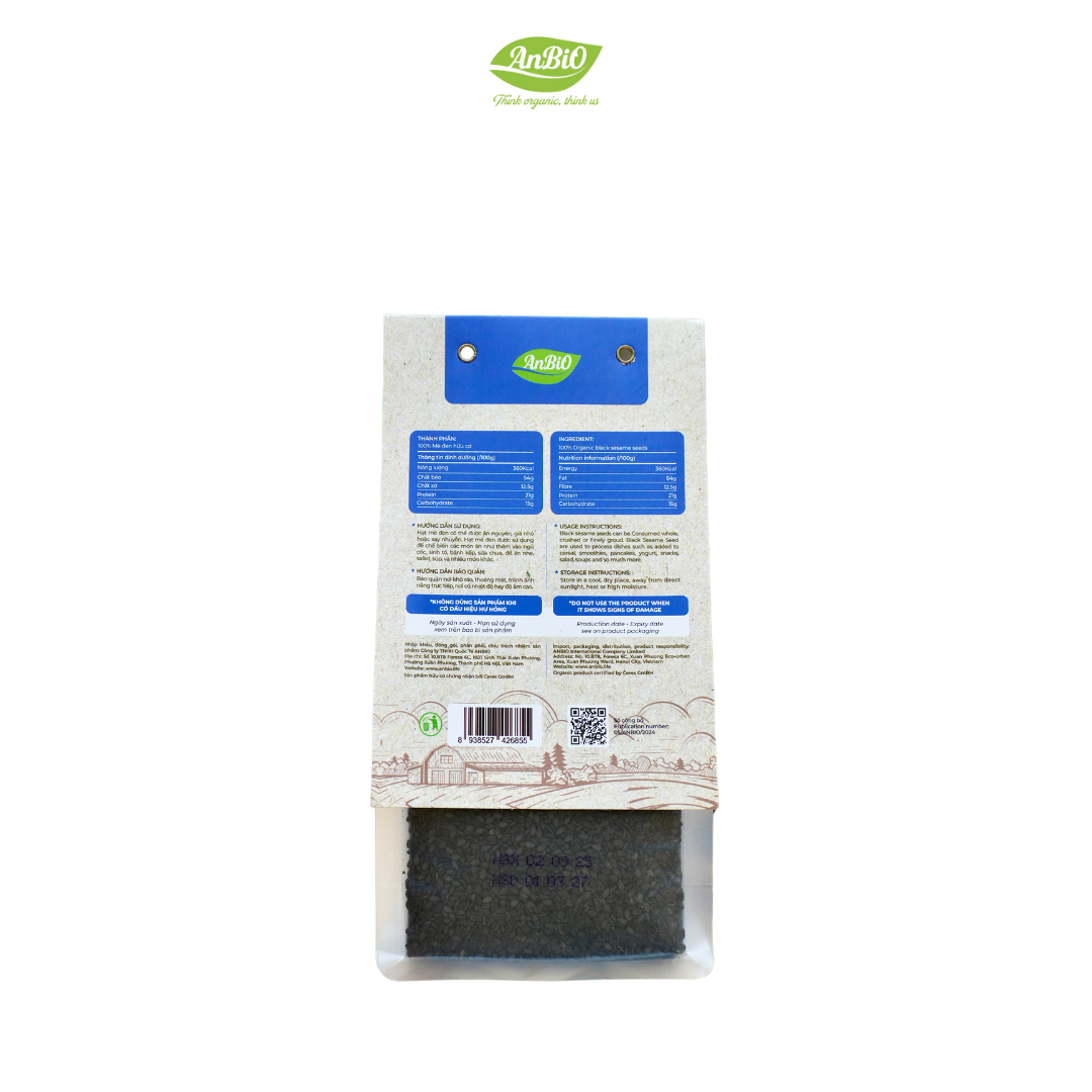 Mè đen hữu cơ AnBiO 200g