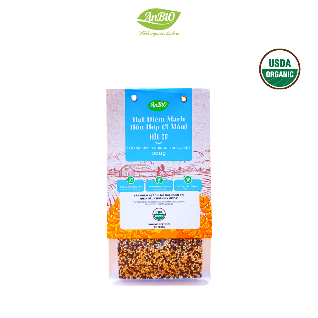 Hạt diêm mạch 3 màu hữu cơ Anbio 200g