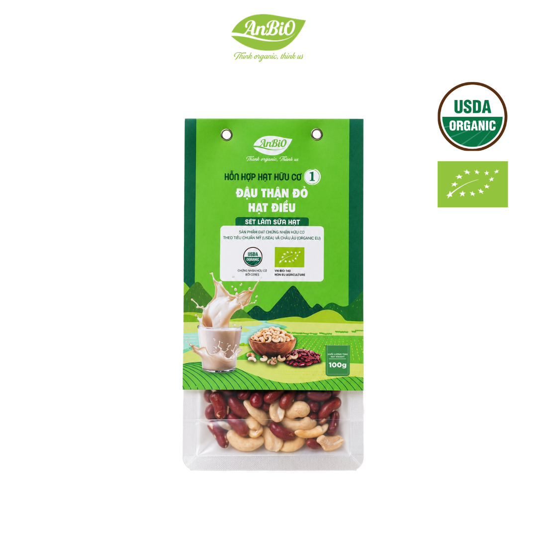 Hỗn hợp hạt hữu cơ số 1 ( Hạt điều - Đậu thận đỏ)