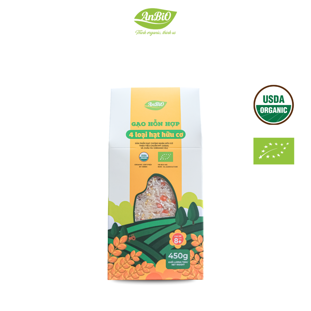 Gạo hỗn hợp 4 loại hạt hữu cơ