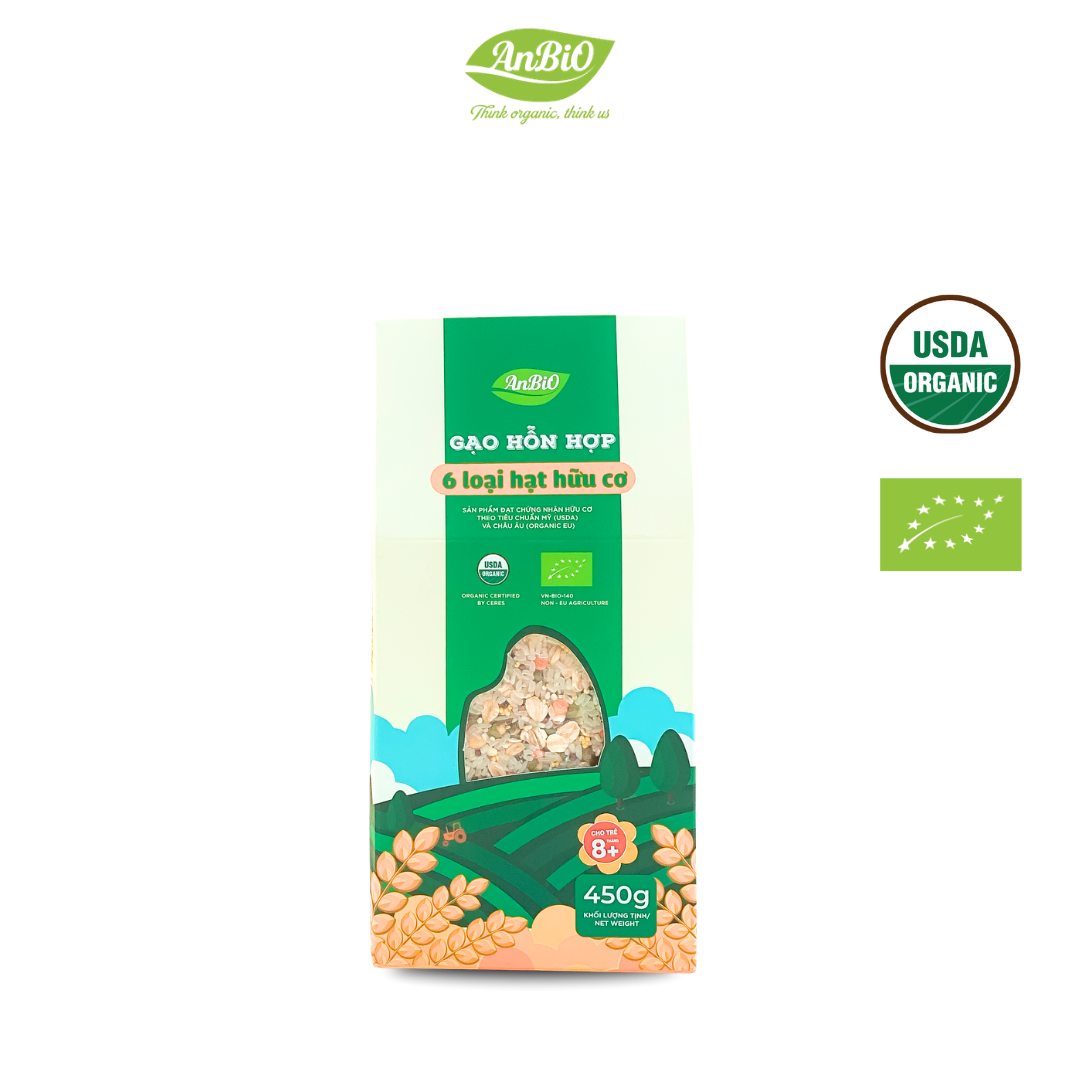 Gạo hỗn hợp 6 loại hạt hữu cơ