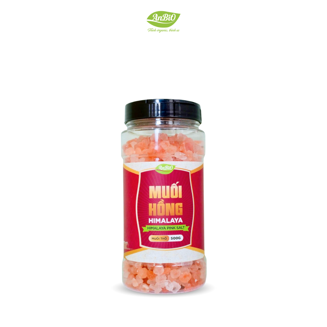 Muối hồng Himalaya Anbio dạng thô 500g