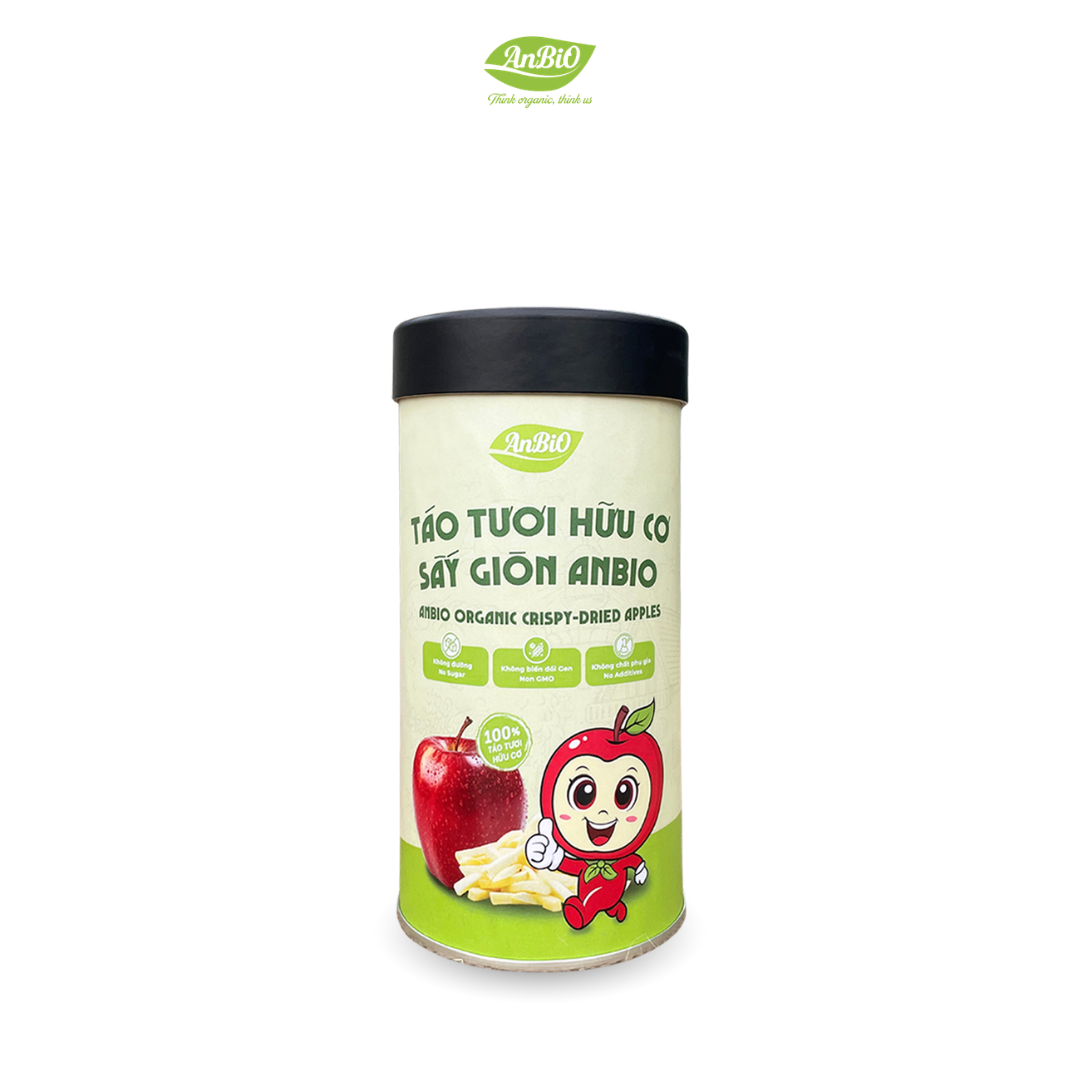 Táo tươi hữu cơ sấy giòn hộp 30gr