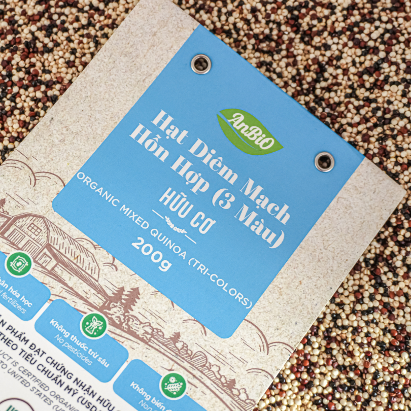 Hạt diêm mạch 3 màu hữu cơ Anbio 200g