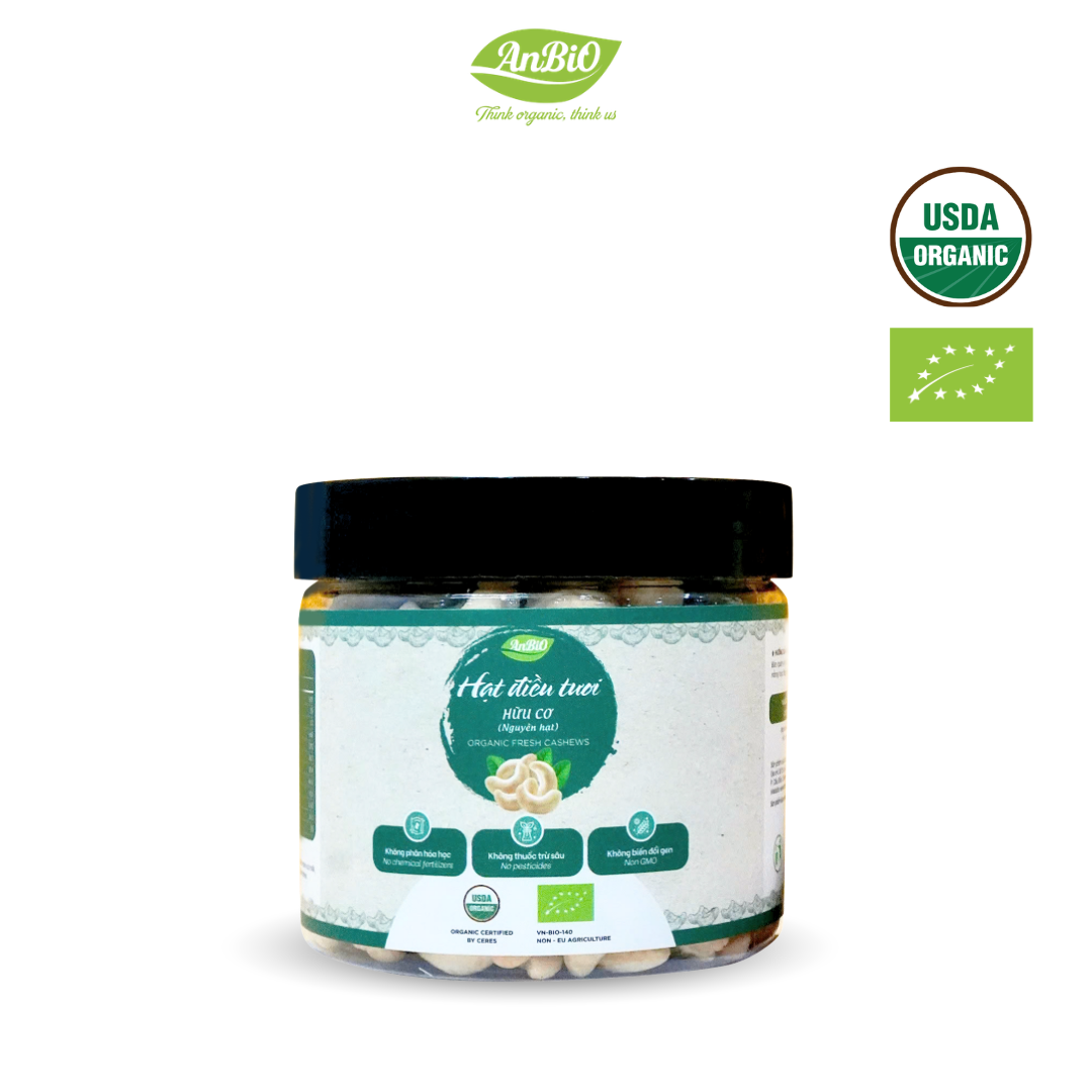 Hạt điều nhân trắng hữu cơ - 250gr