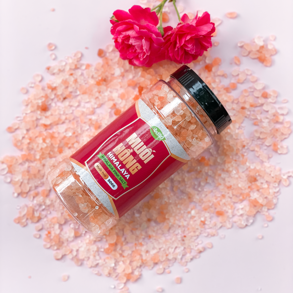 Muối hồng Himalaya Anbio dạng thô 500g