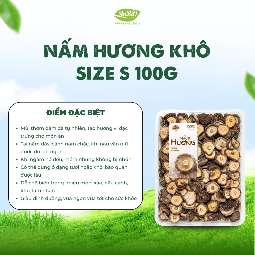 Nấm hương khô (S) khay 50g/100g/200g