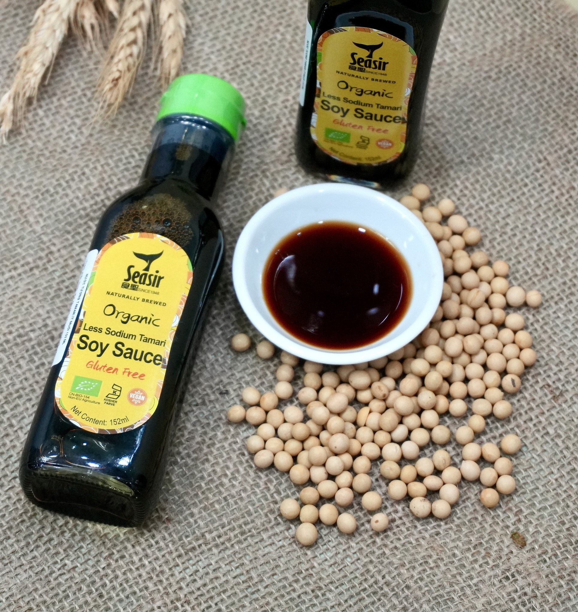 Nước tương hữu cơ tamari ít muối Seasir 152ml
