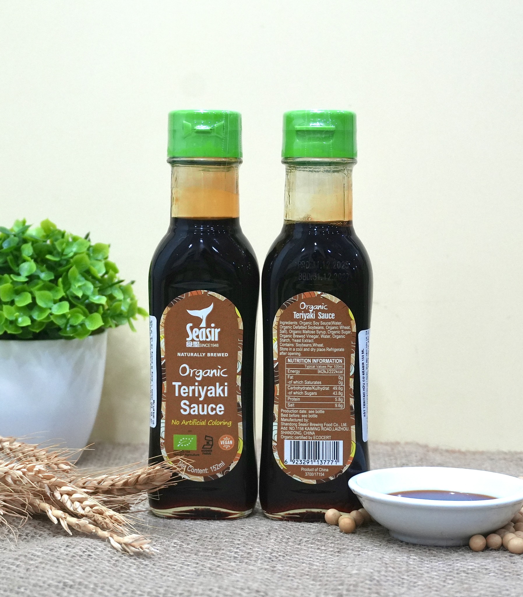 Xốt Teriyaki hữu cơ Seasir 152ml