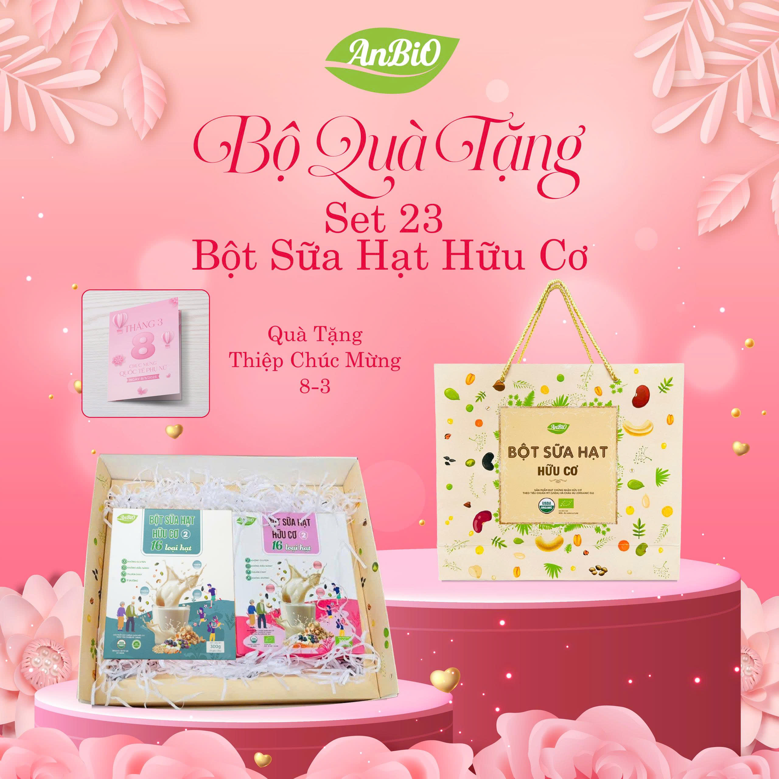 Hộp quà bột sữa hạt hữu cơ