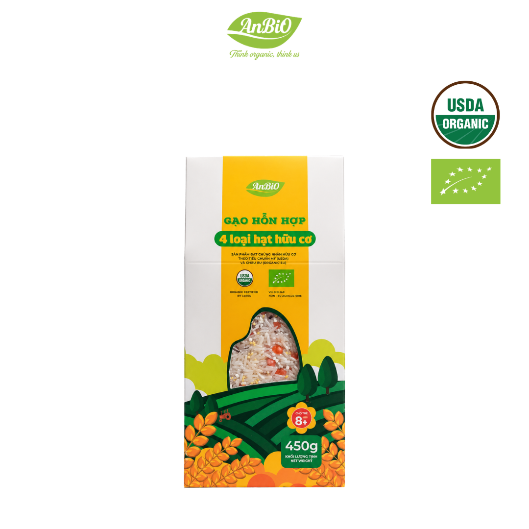Gạo hỗn hợp 4 loại hạt hữu cơ