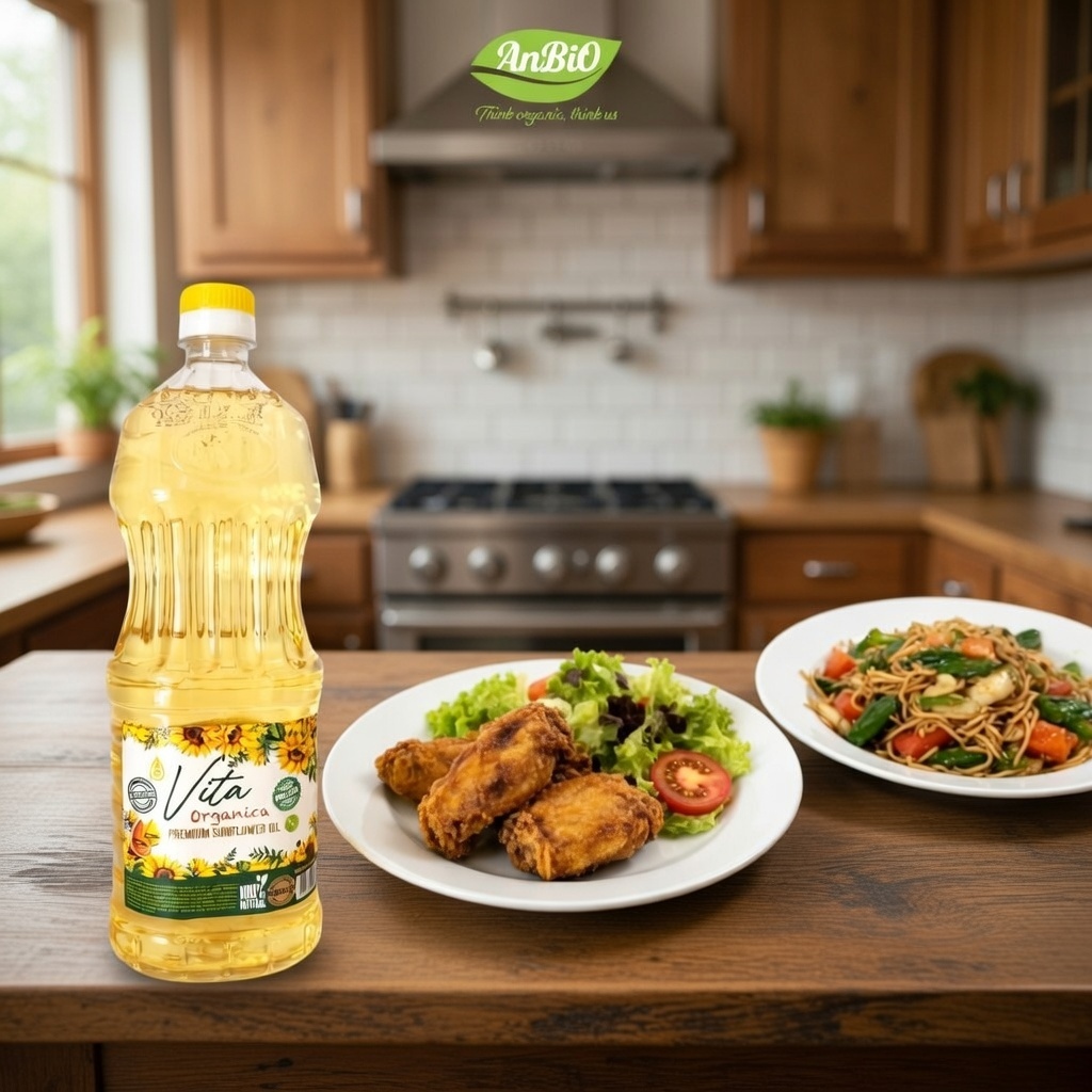 Dầu hướng dương cao cấp Vita Organica 1L (Chai)