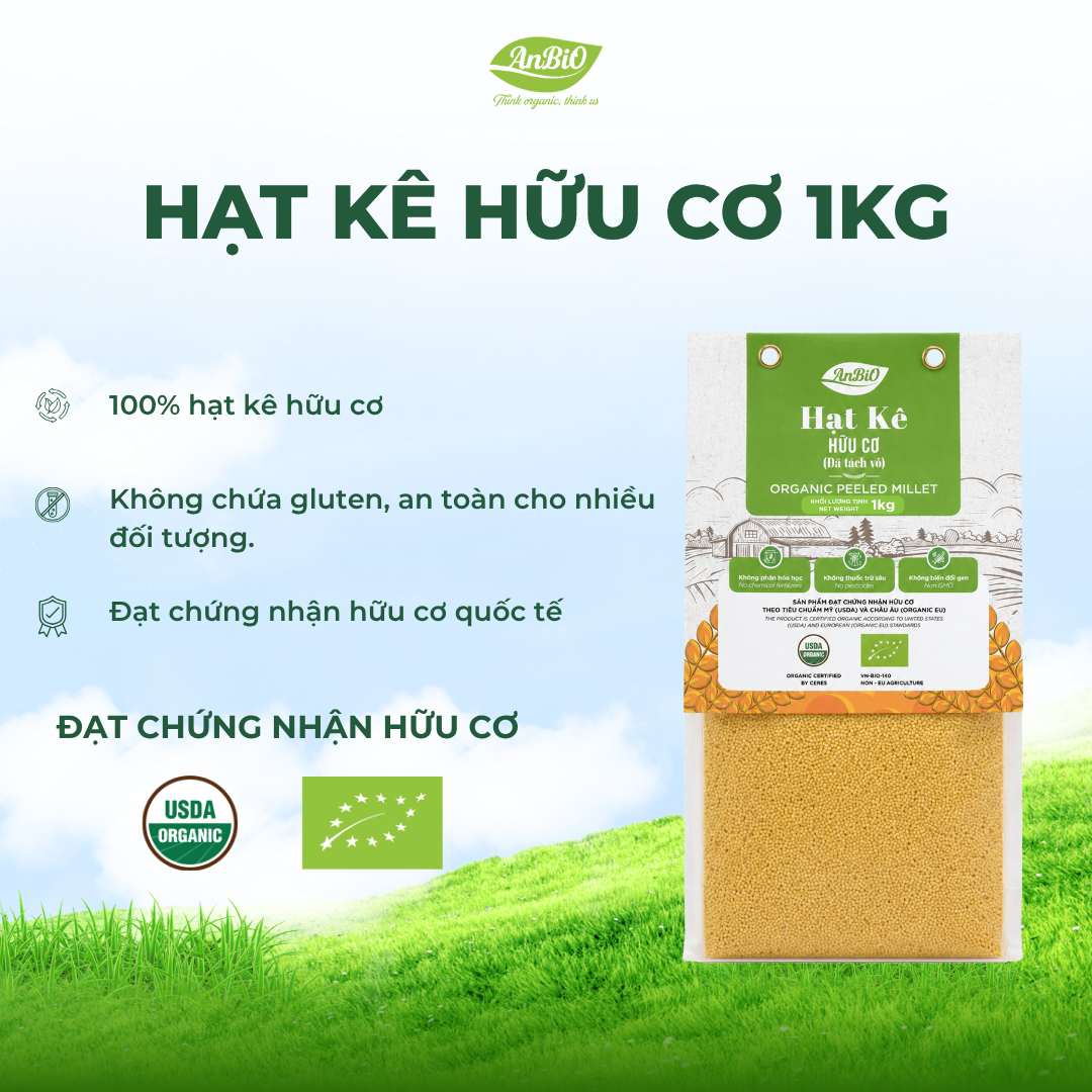 Hạt kê hữu cơ AnBiO 1kg