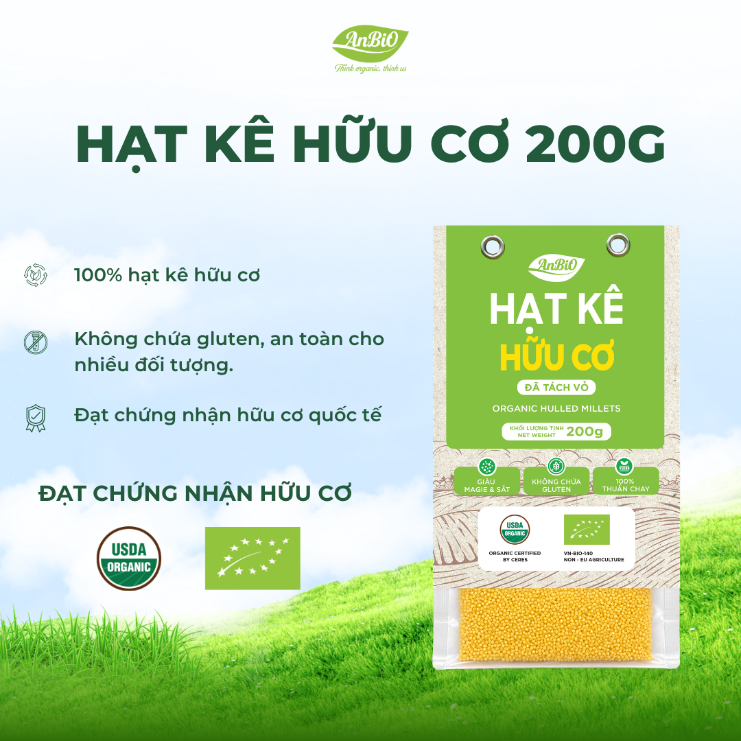 Hạt kê hữu cơ Anbio 200g