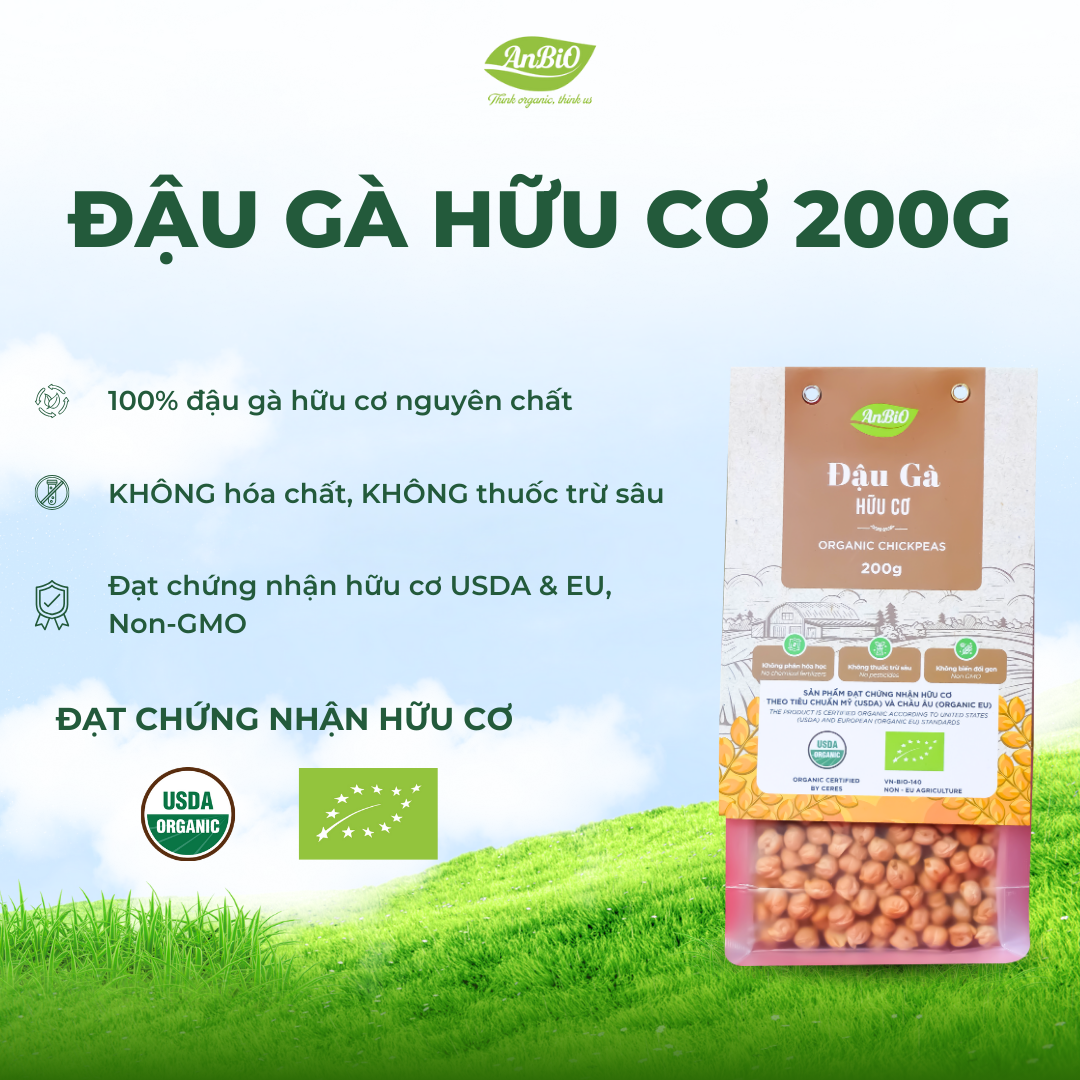 Đậu gà hữu cơ Anbio 200g (Gói)