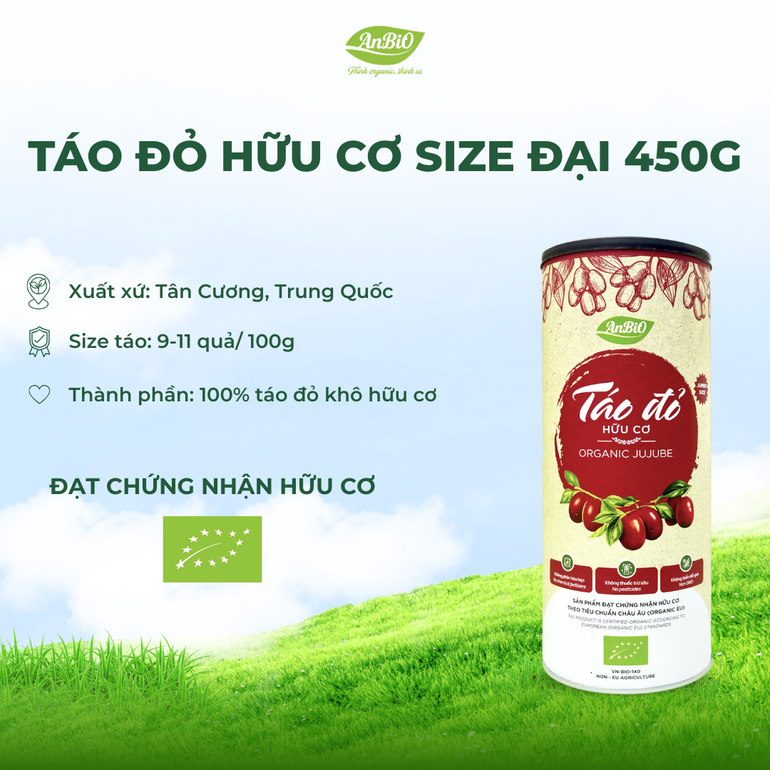 Táo đỏ hữu cơ 450g size đại