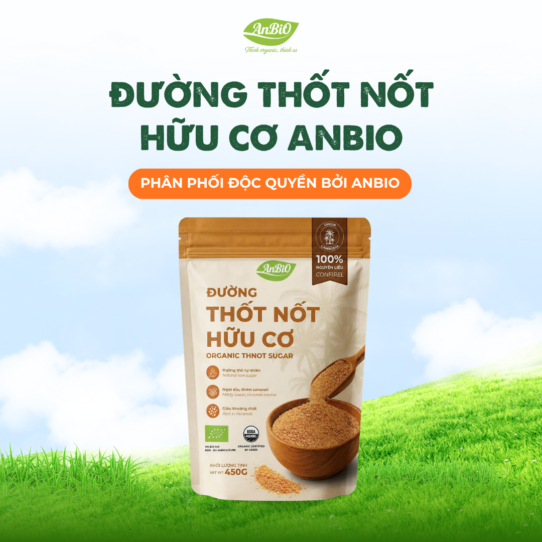 Đường thốt nốt hữu cơ AnBiO 450g