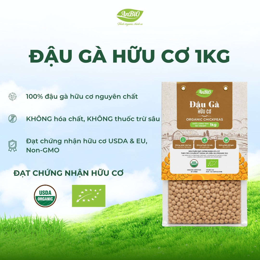 Đậu gà hữu cơ Anbio 1kg