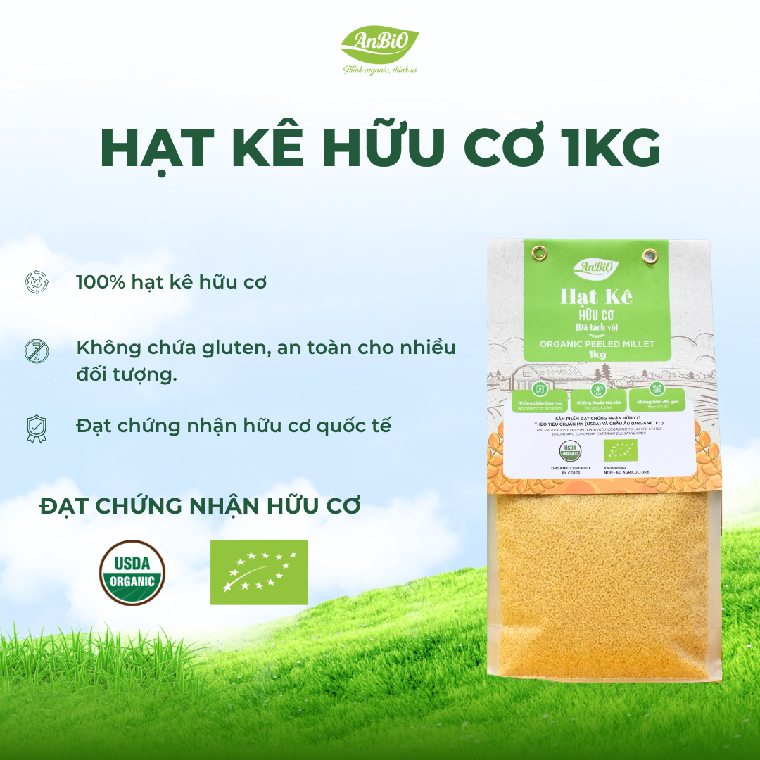 Hạt kê hữu cơ AnBiO 1kg