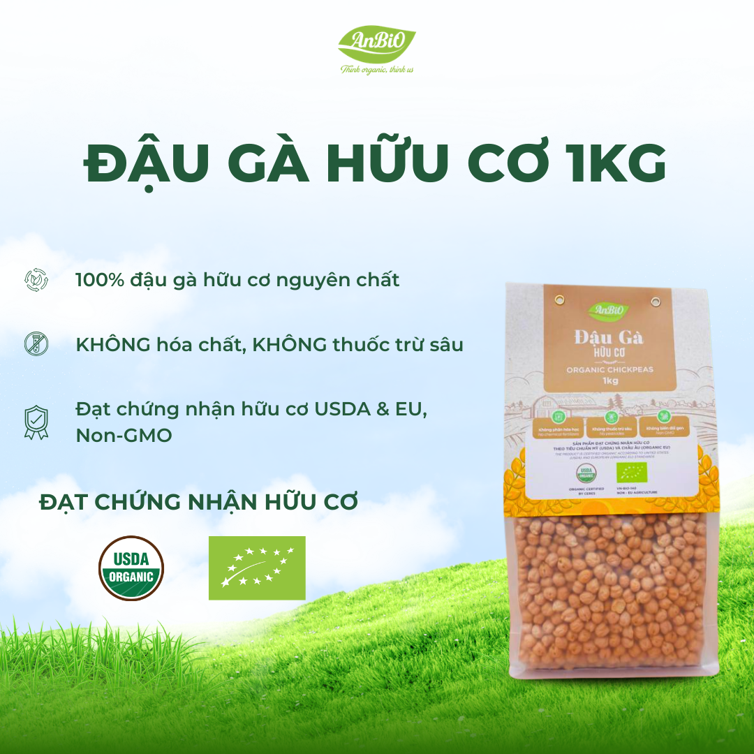Đậu gà hữu cơ Anbio 1kg