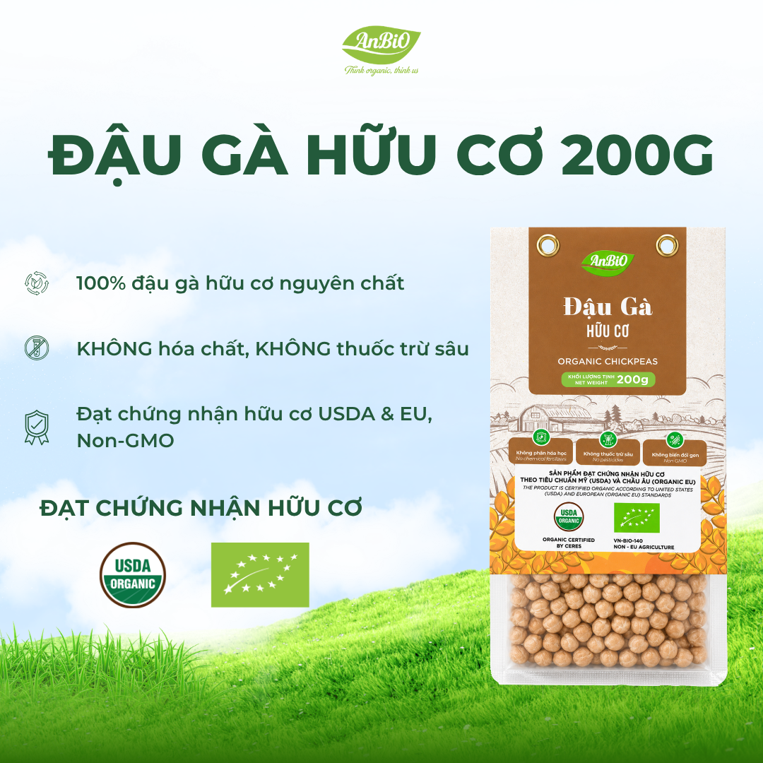 Đậu gà hữu cơ Anbio 200g (Gói)