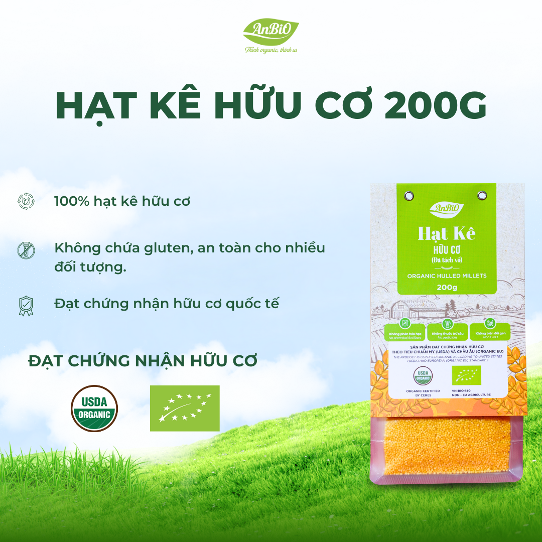 Hạt kê hữu cơ Anbio 200g