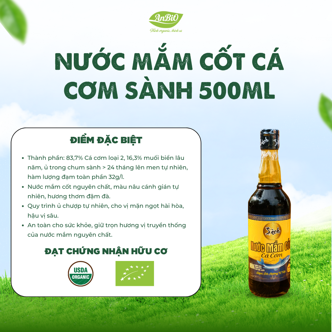 NƯỚC MẮM CỐT CÁ CƠM 525ML Sành